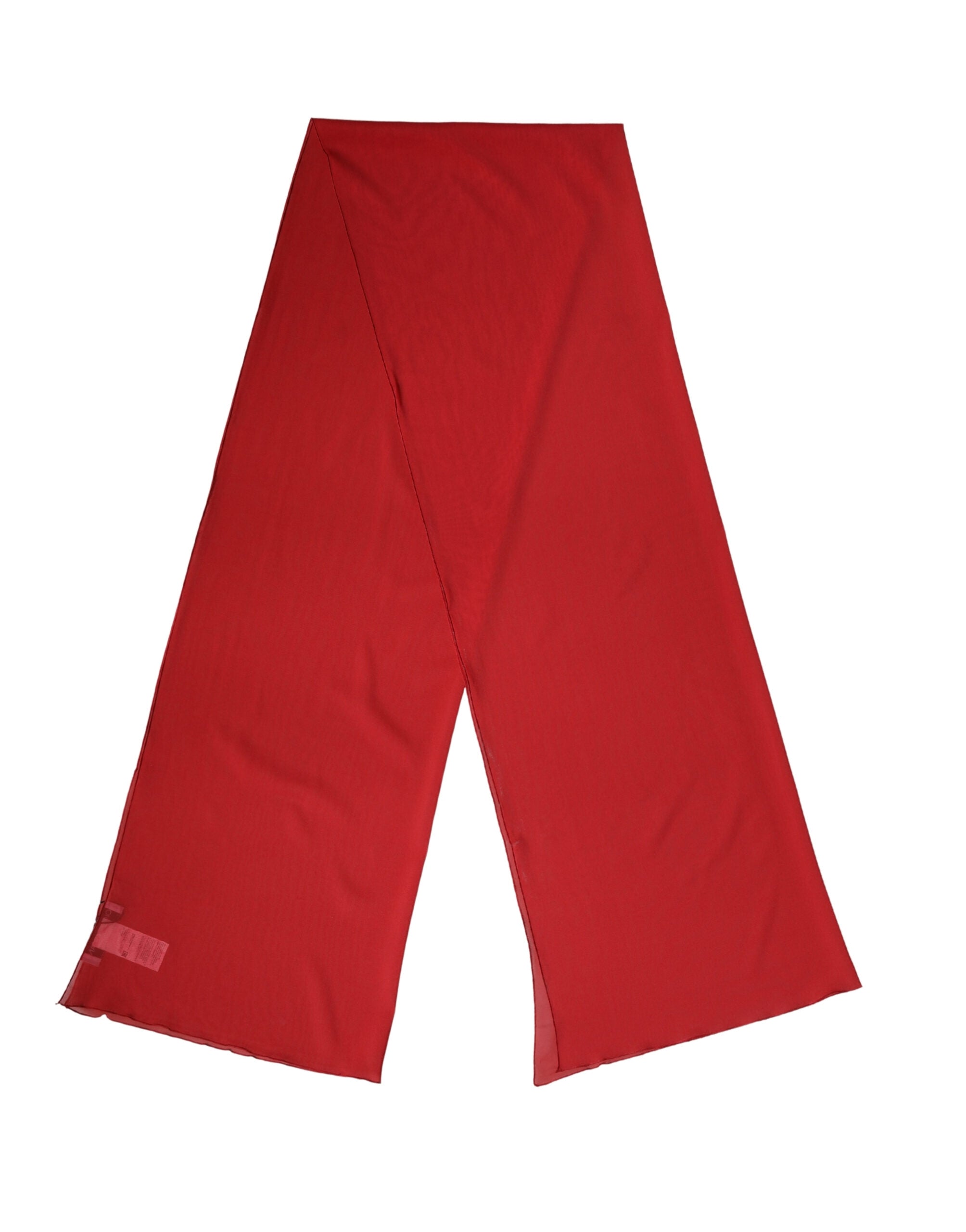 Dolce & Gabbana Red Silk Scarf Women 200cm x 64cm Stole-1
