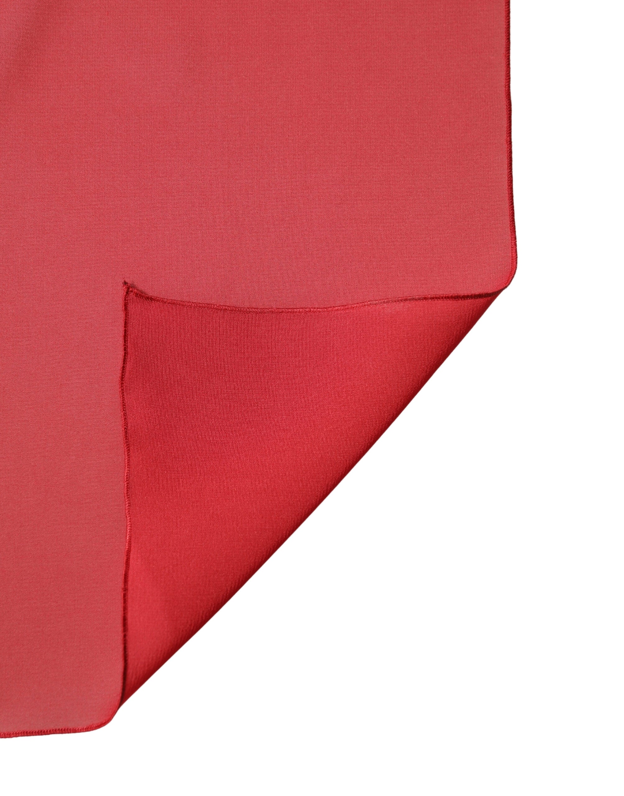 Dolce & Gabbana Red Silk Scarf Women 200cm x 64cm Stole-3