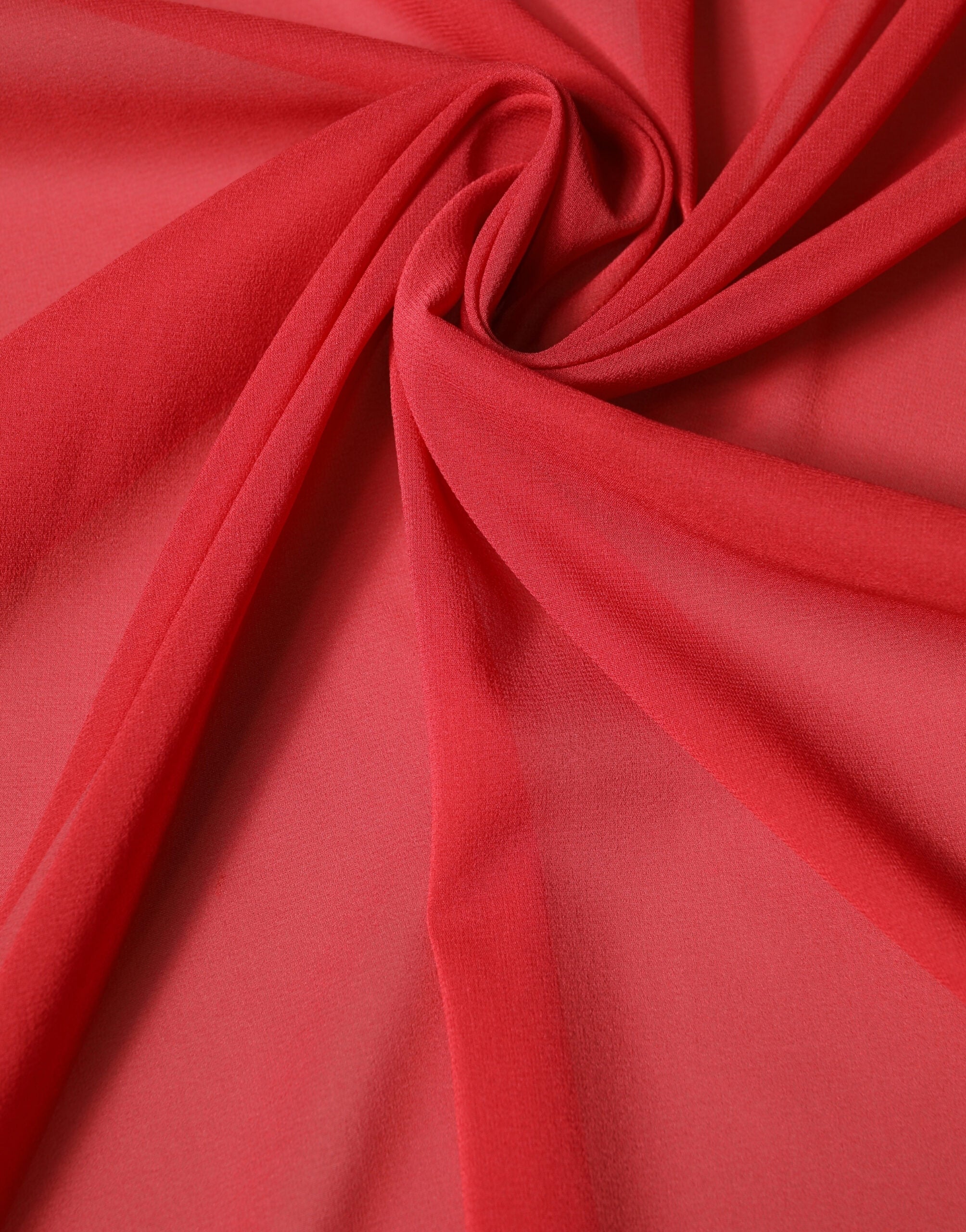 Dolce & Gabbana Red Silk Scarf Women 200cm x 64cm Stole-4