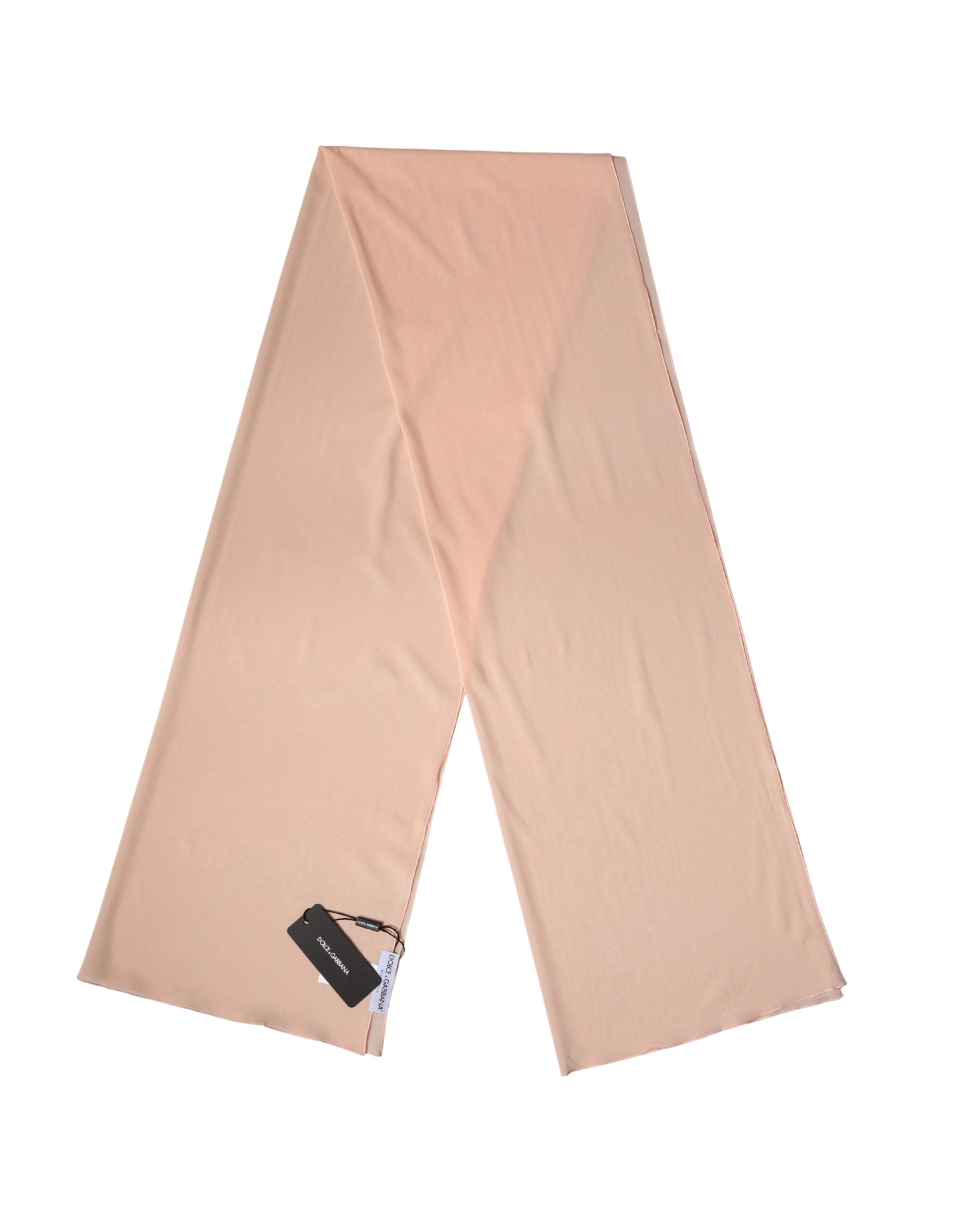 Dolce & Gabbana Peach Silk Scarf Women's Stole 200cm x 64cm Scarf-1