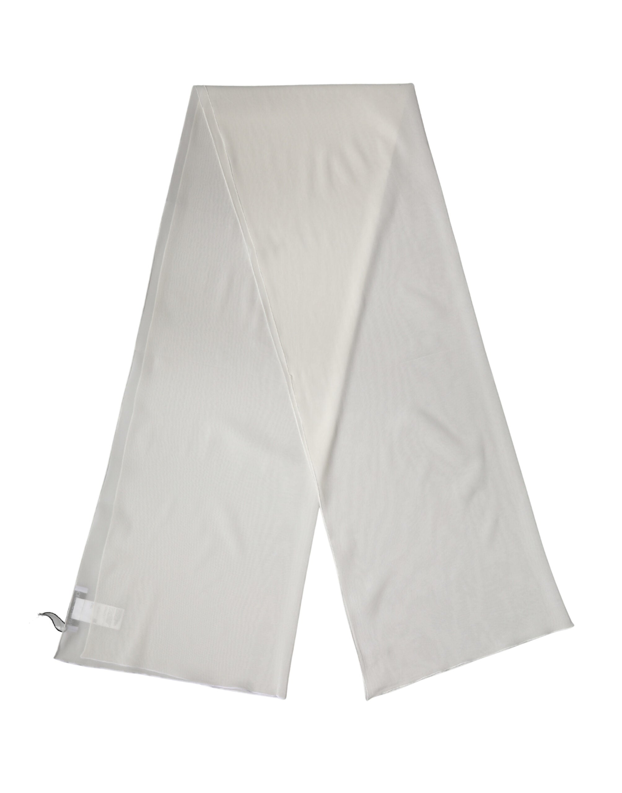 Dolce & Gabbana Off White Silk Scarf Shawl Stole 200cm x 64cm Fabric-2