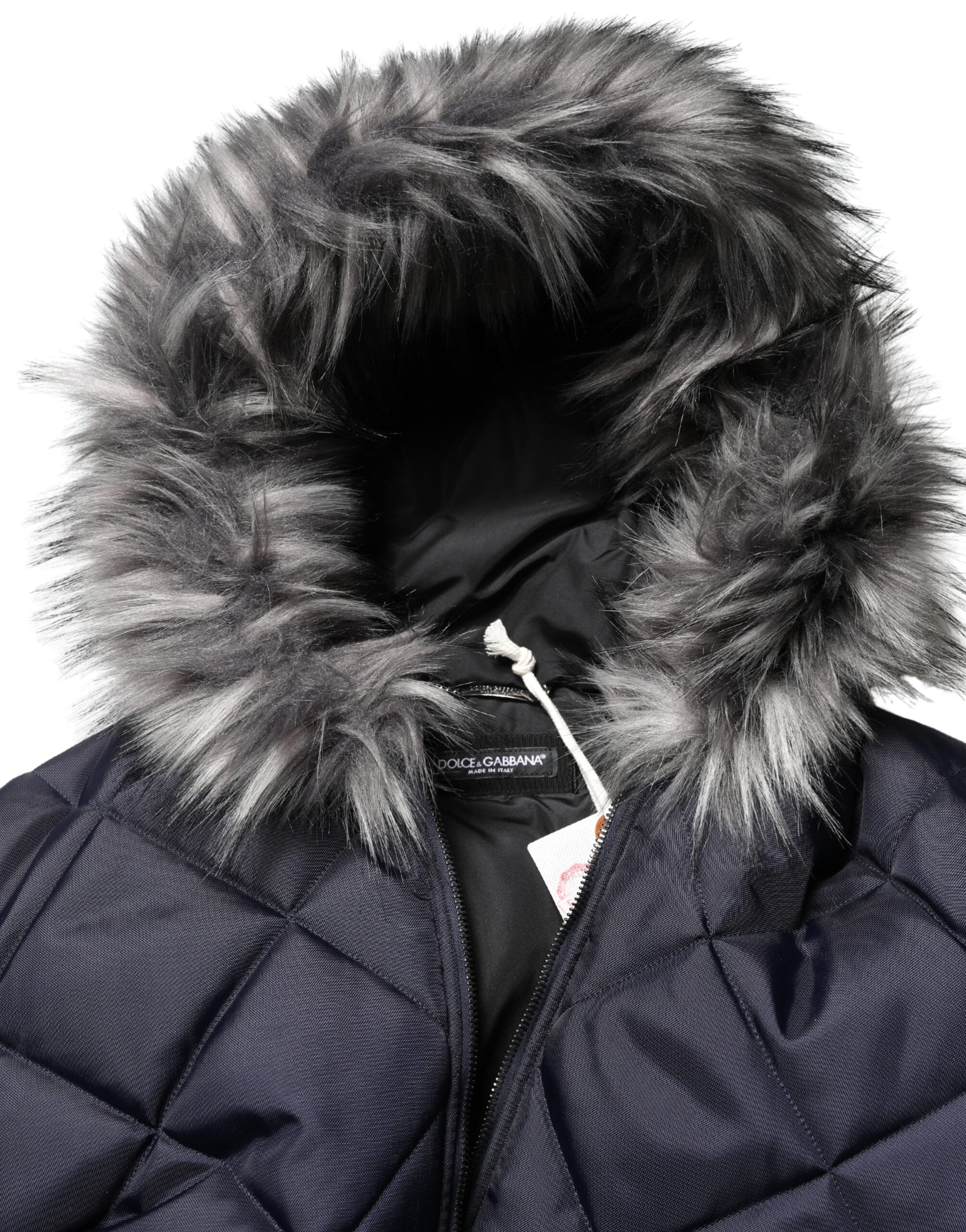 Dolce & Gabbana Black Quilted Lambskin Hooded Jacket-7