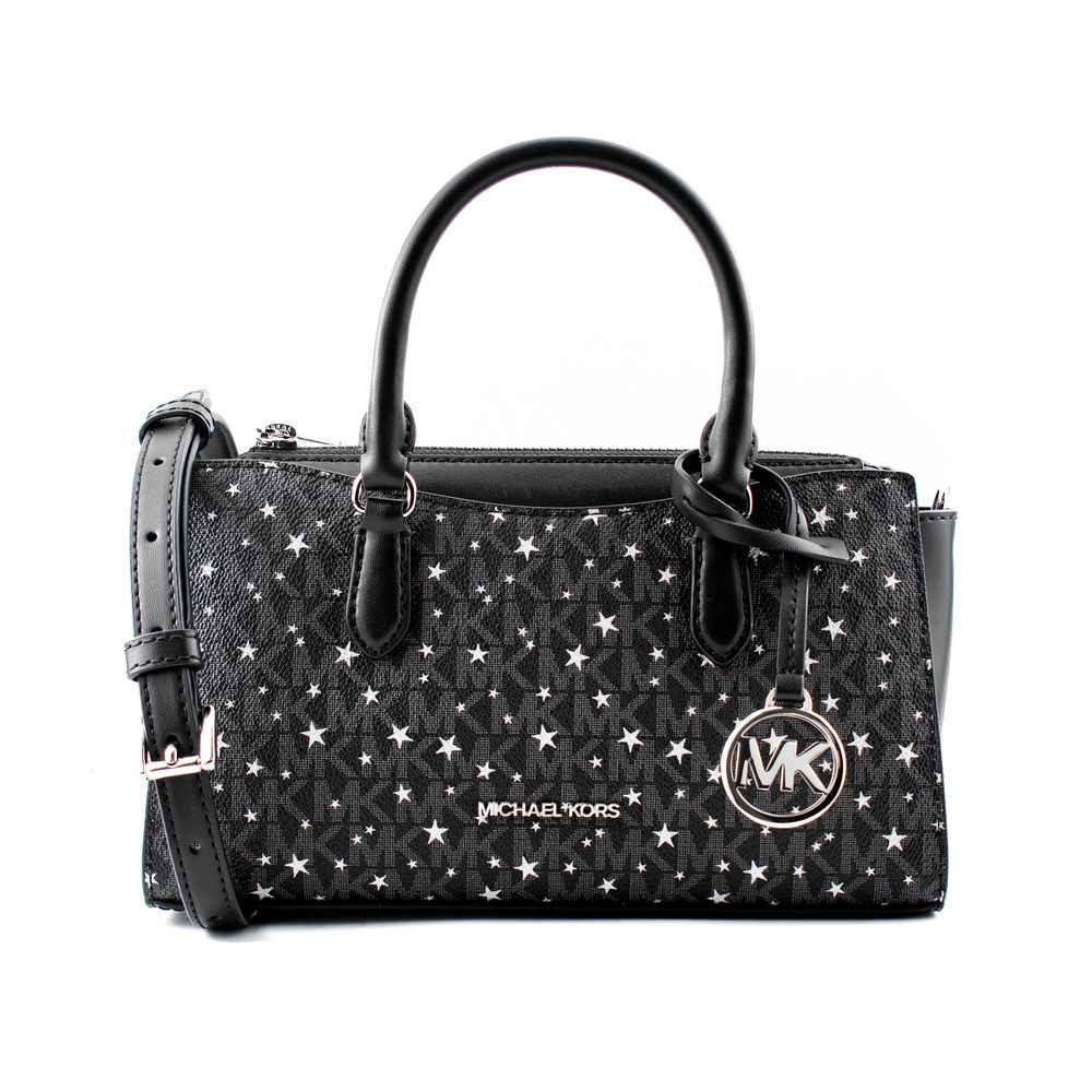 Michael Kors Schwarze Canvas Handtasche-1