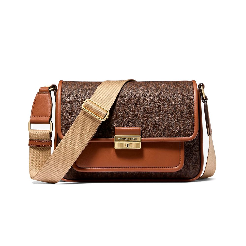 Michael Kors Braune Canvas Umhängetasche-1