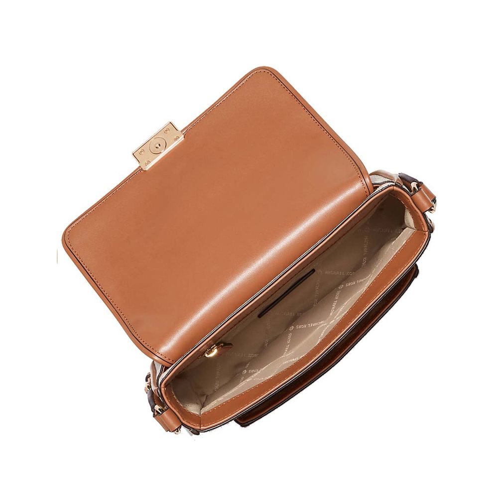 Michael Kors Braune Canvas Umhängetasche-3