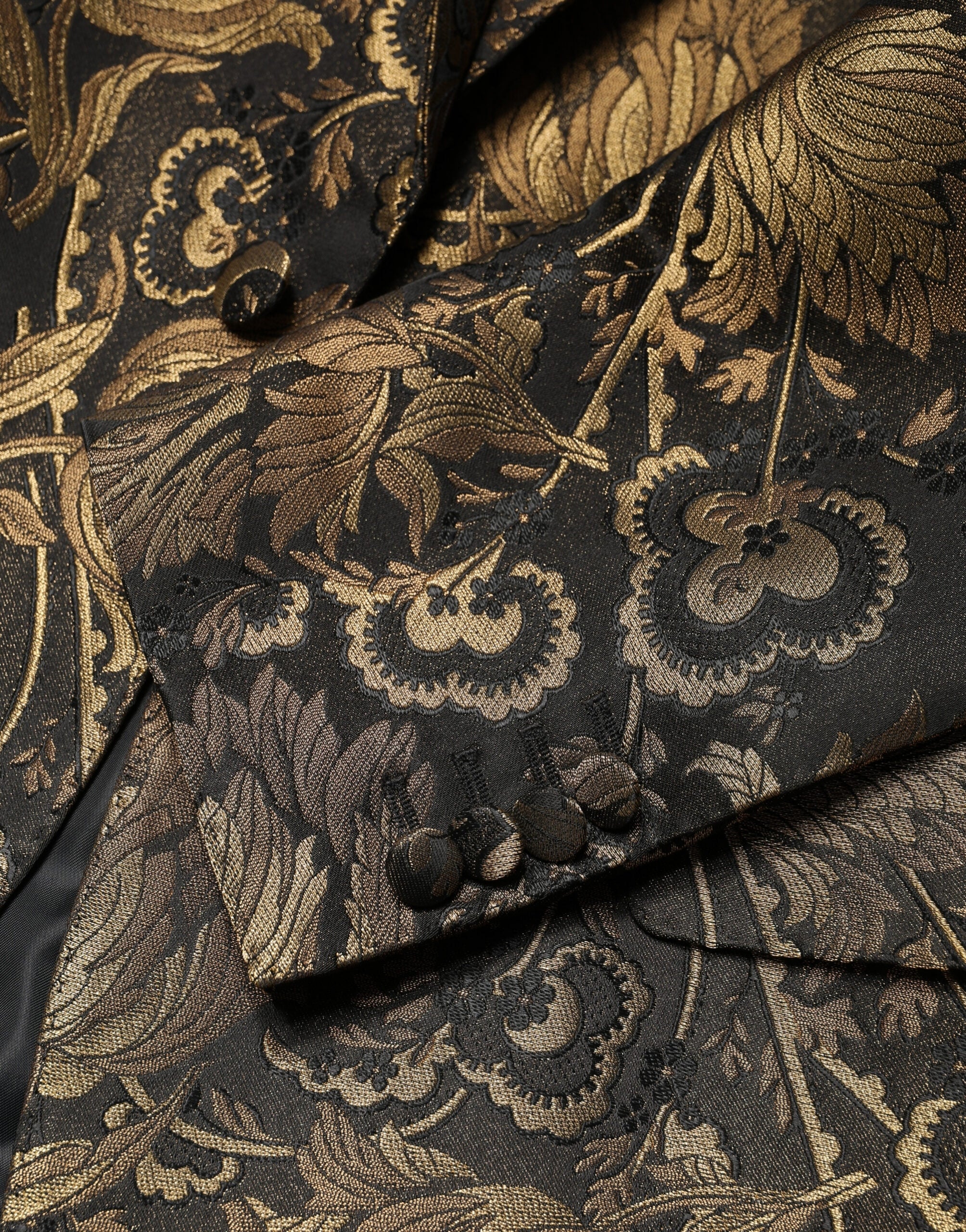 Dolce & Gabbana Goldfarbener Jacquard-Sakko mit einem Knopf-8