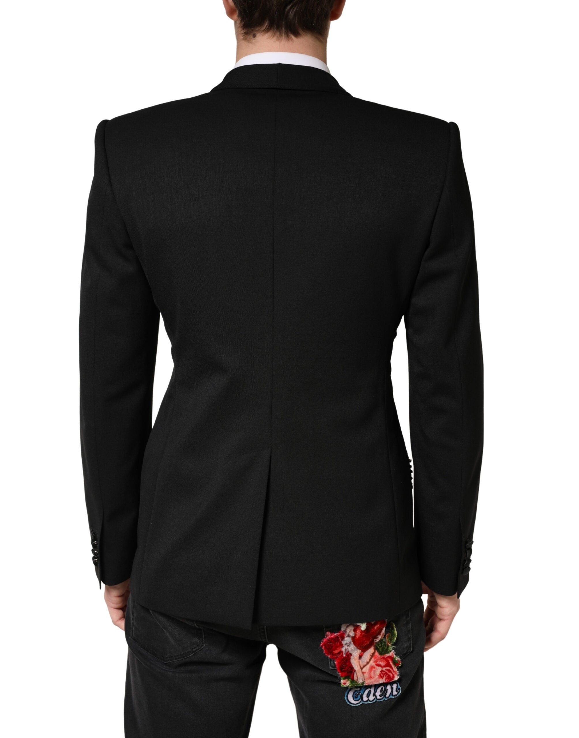 Dolce & Gabbana Embellished Single-Breasted Black Blazer-4