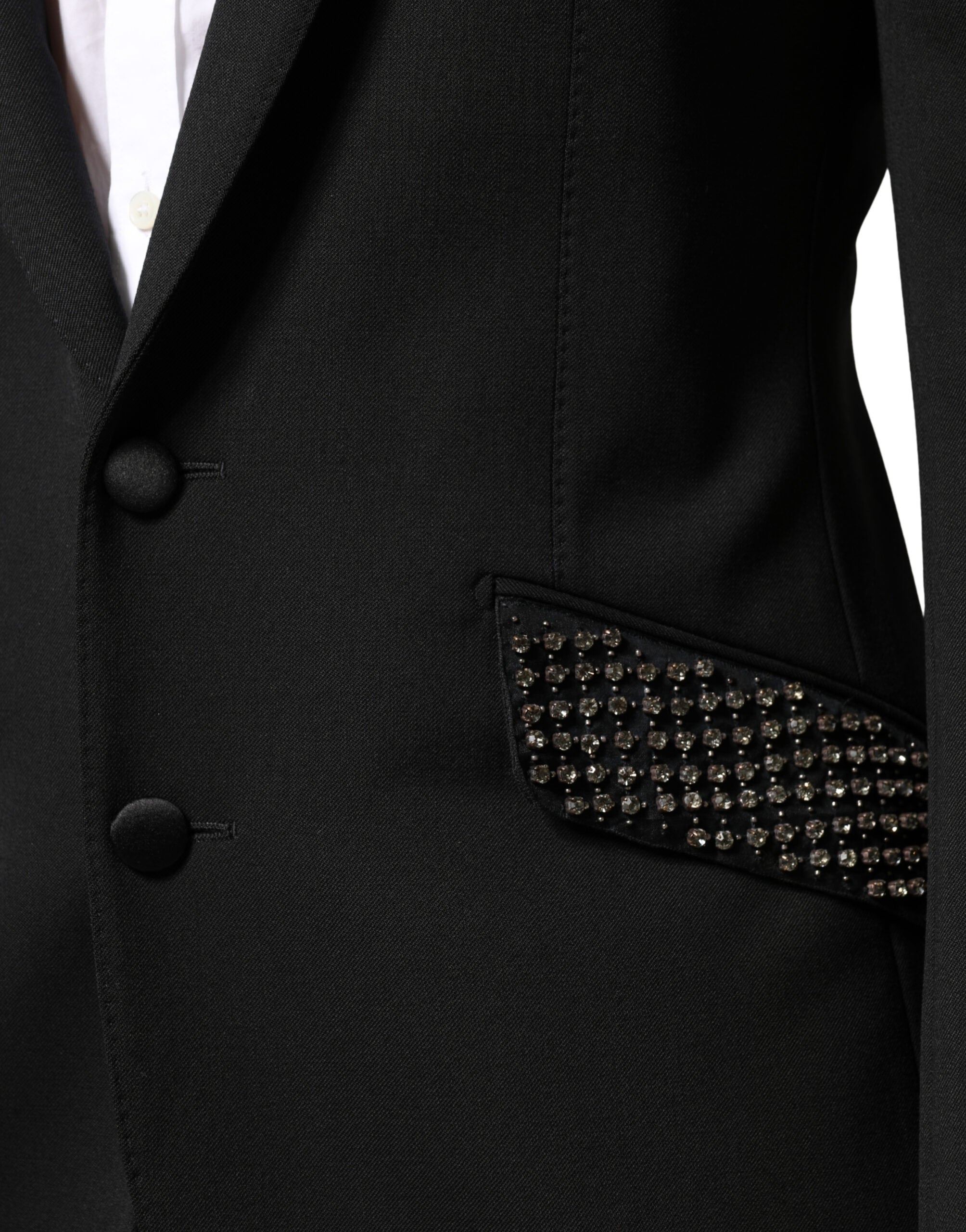 Dolce & Gabbana Embellished Single-Breasted Black Blazer-6