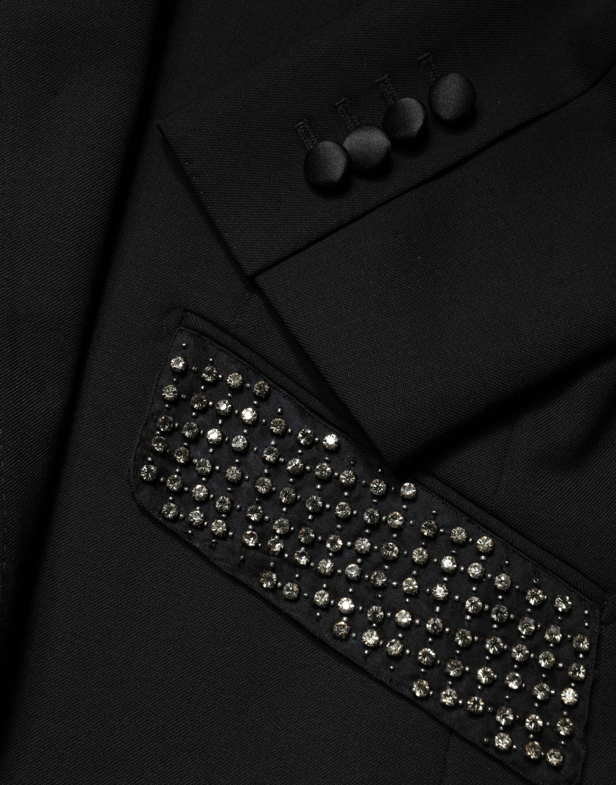 Dolce & Gabbana Embellished Single-Breasted Black Blazer-8