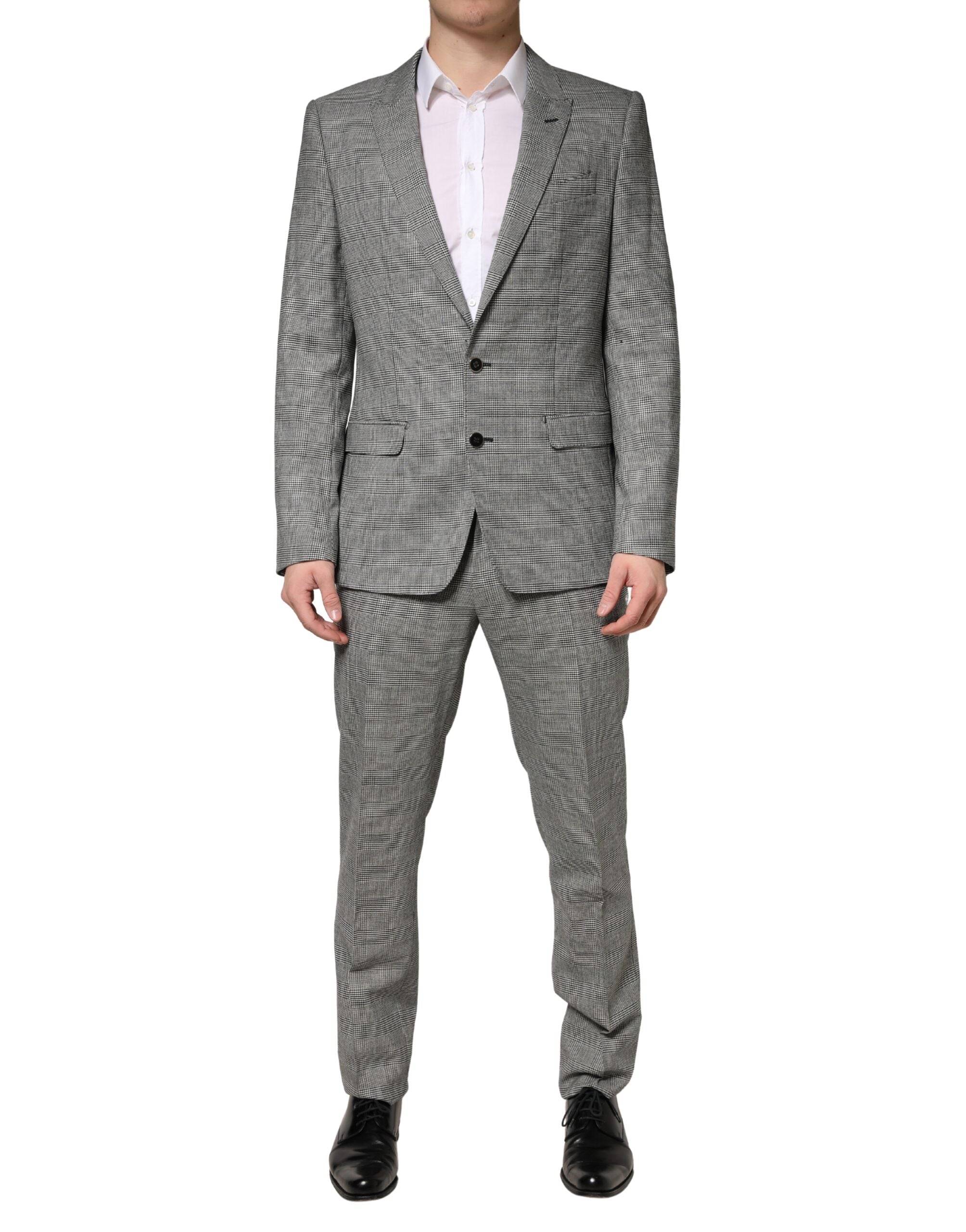 Dolce & Gabbana Grey MARTINI Two-Piece Suit with Single-Breasted Jacket-1