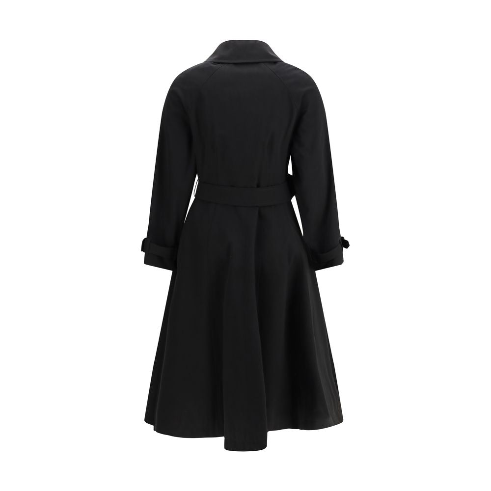 Burberry Schwarzer Trenchcoat aus Baumwolle-2