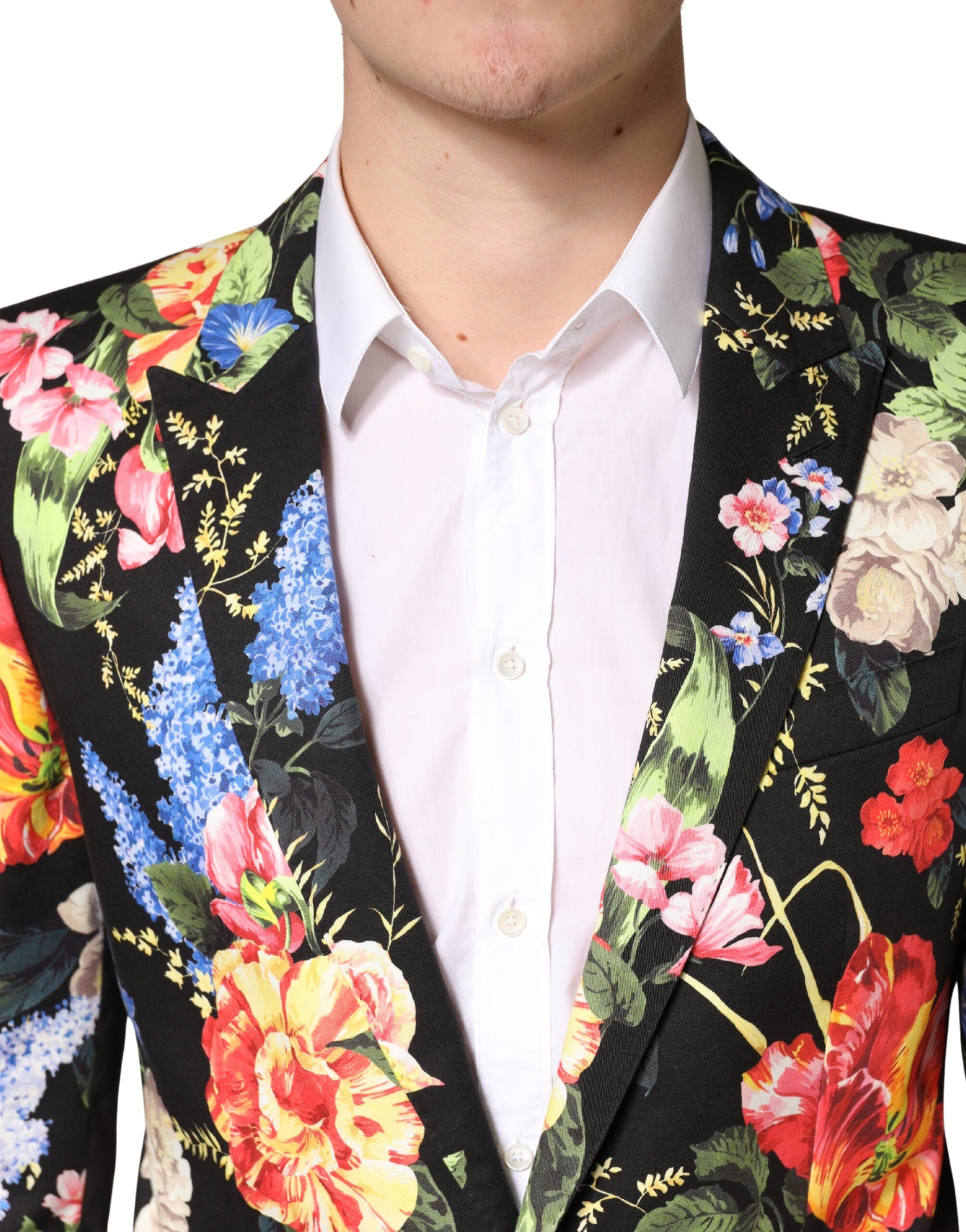 Dolce & Gabbana Schwarzer Blumen-Sakko-Anzug MARTINI 2-teilig-5