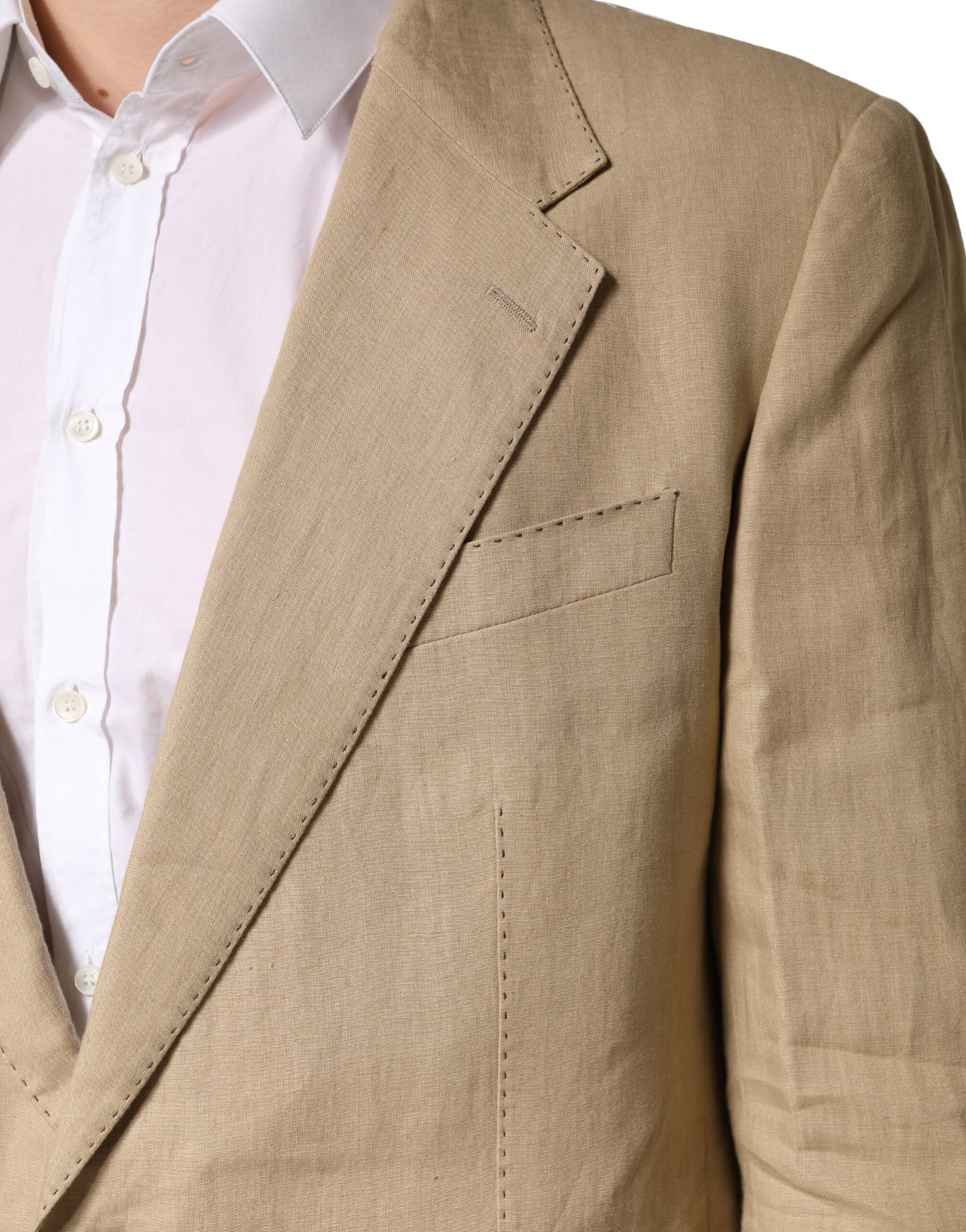 Dolce & Gabbana Beige TAORMINA Single-Breasted Formal 2-Piece Suit-6