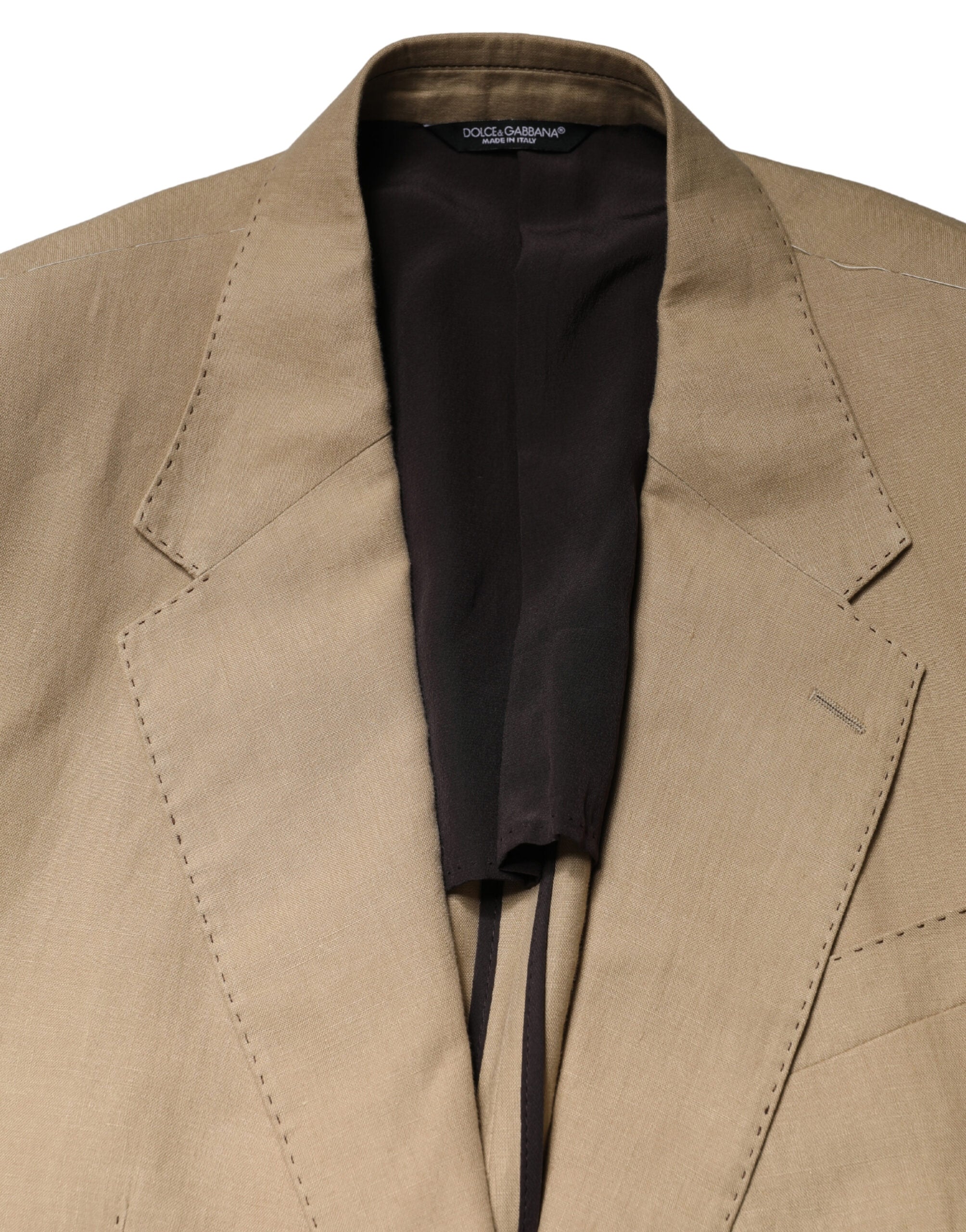 Dolce & Gabbana Beige TAORMINA Single-Breasted Formal 2-Piece Suit-7