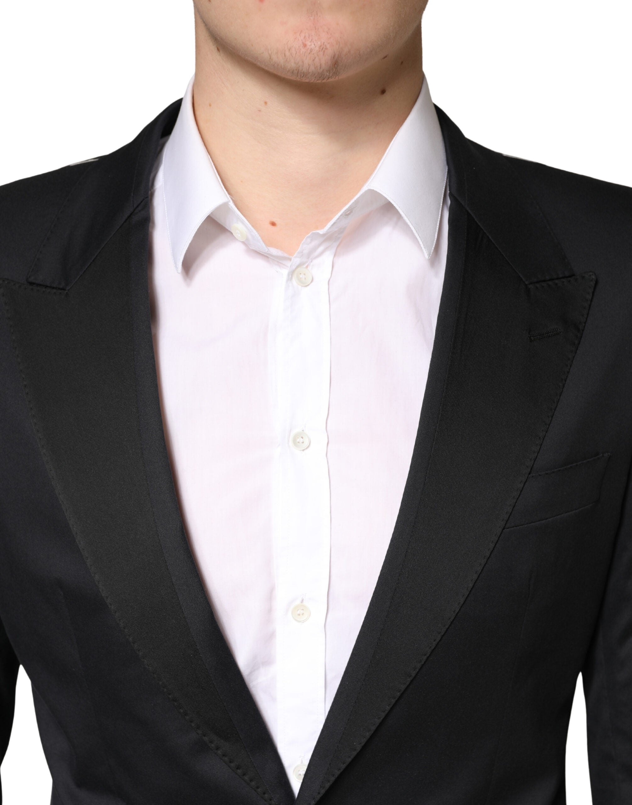 Dolce & Gabbana Black Cotton Two-Piece Single-Breasted Suit-5