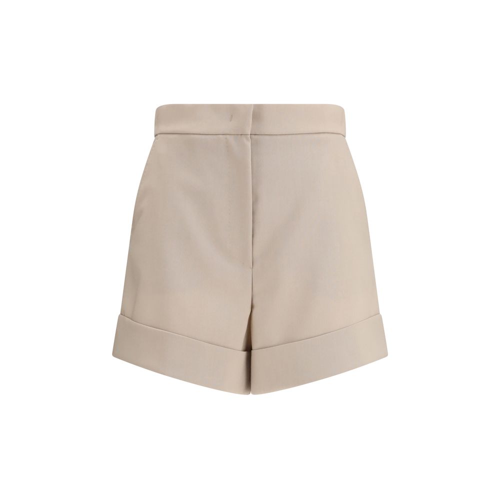 Max Mara Bicolor Fleece Wool Bermuda Shorts-1
