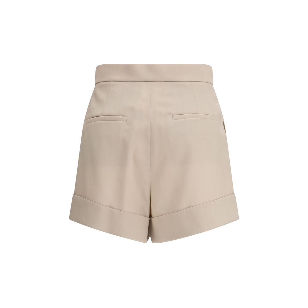 Max Mara Bicolor Fleece Wool Bermuda Shorts-2