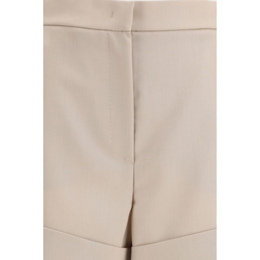 Max Mara Bicolor Fleece Wool Bermuda Shorts-3