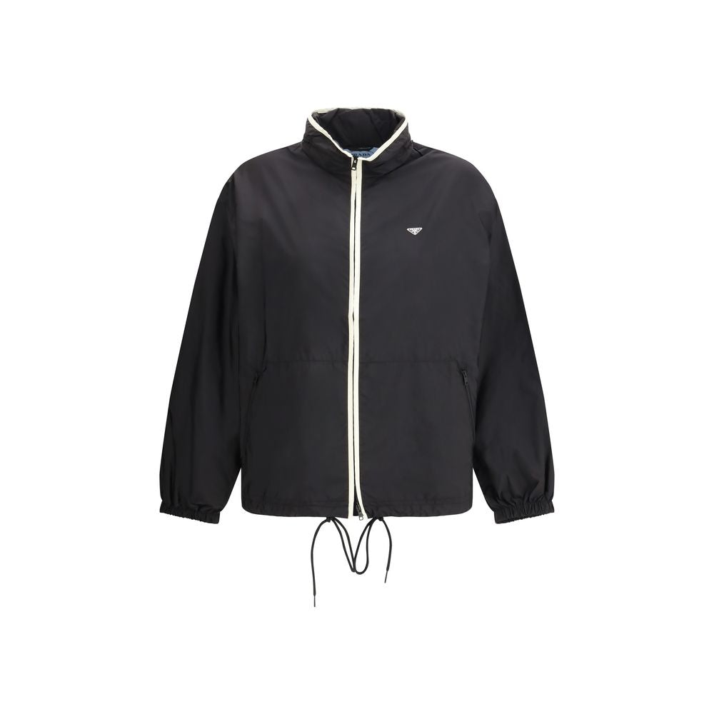 Prada Schwarze Polyamid-Shell-Jacke-1