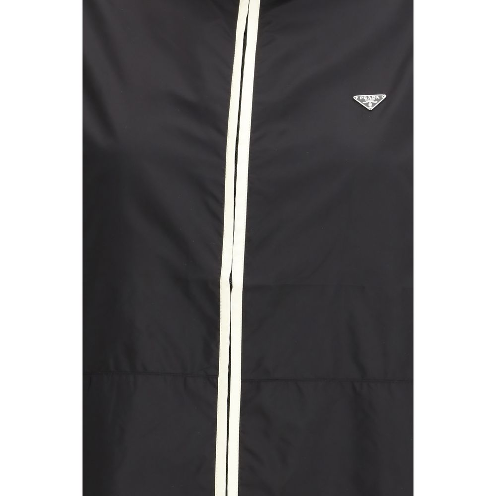 Prada Schwarze Polyamid-Shell-Jacke-3