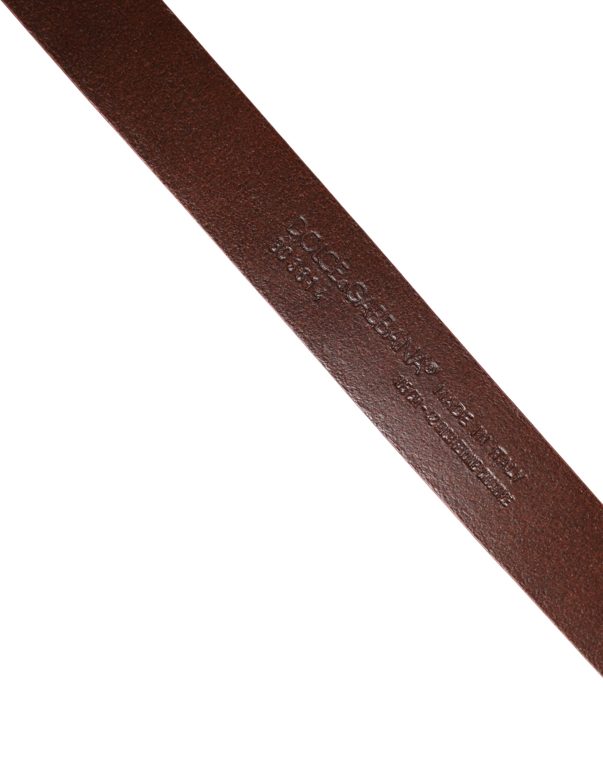 Dolce & Gabbana Men's Red Leather Belt with Gold-Tone Metal Buckle-3