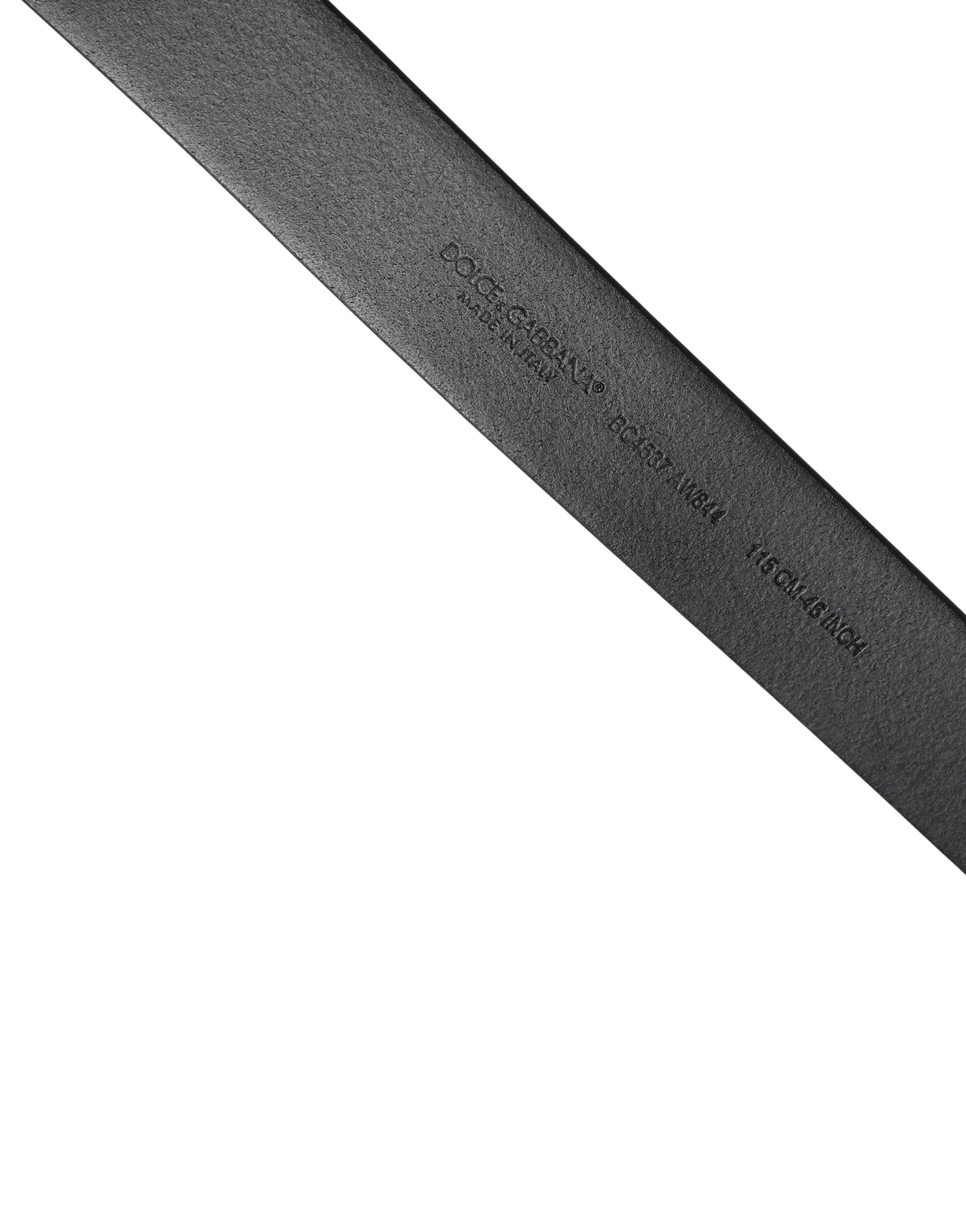 Dolce & Gabbana Black Calfskin Belt with Silver Metal Buckle-6