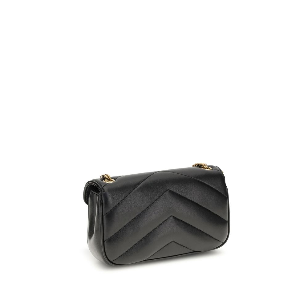 Saint Laurent Black Lambskin Shoulder Bag Ovis Aries Aries-3
