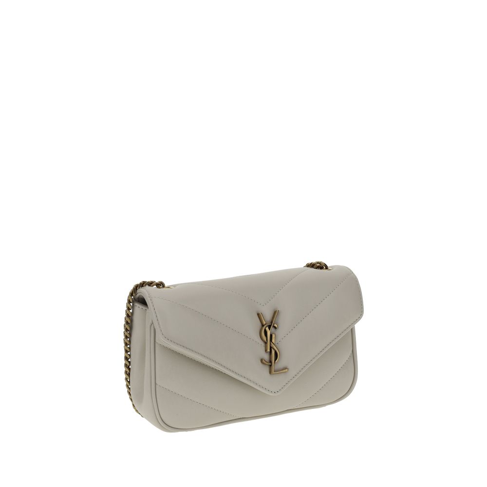 Saint Laurent Weiße Lammleder Schultertasche Ovis Aries Aries-2