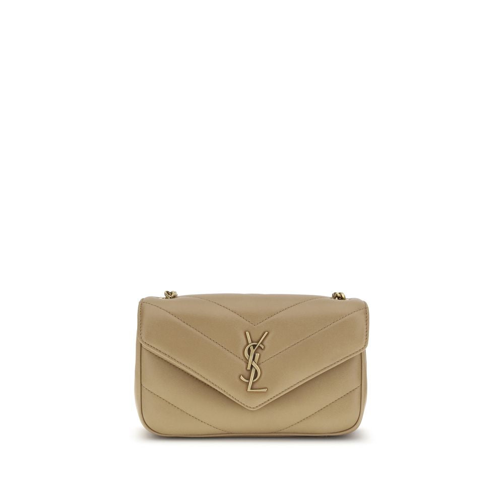 Saint Laurent Beige Lamm Ovis Aries Aries Schultertasche-1