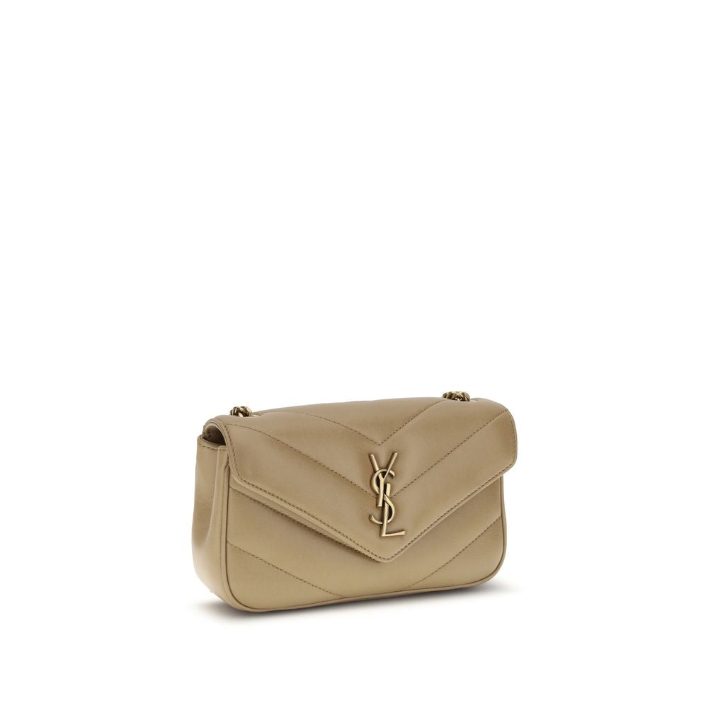 Saint Laurent Beige Lamm Ovis Aries Aries Schultertasche-2