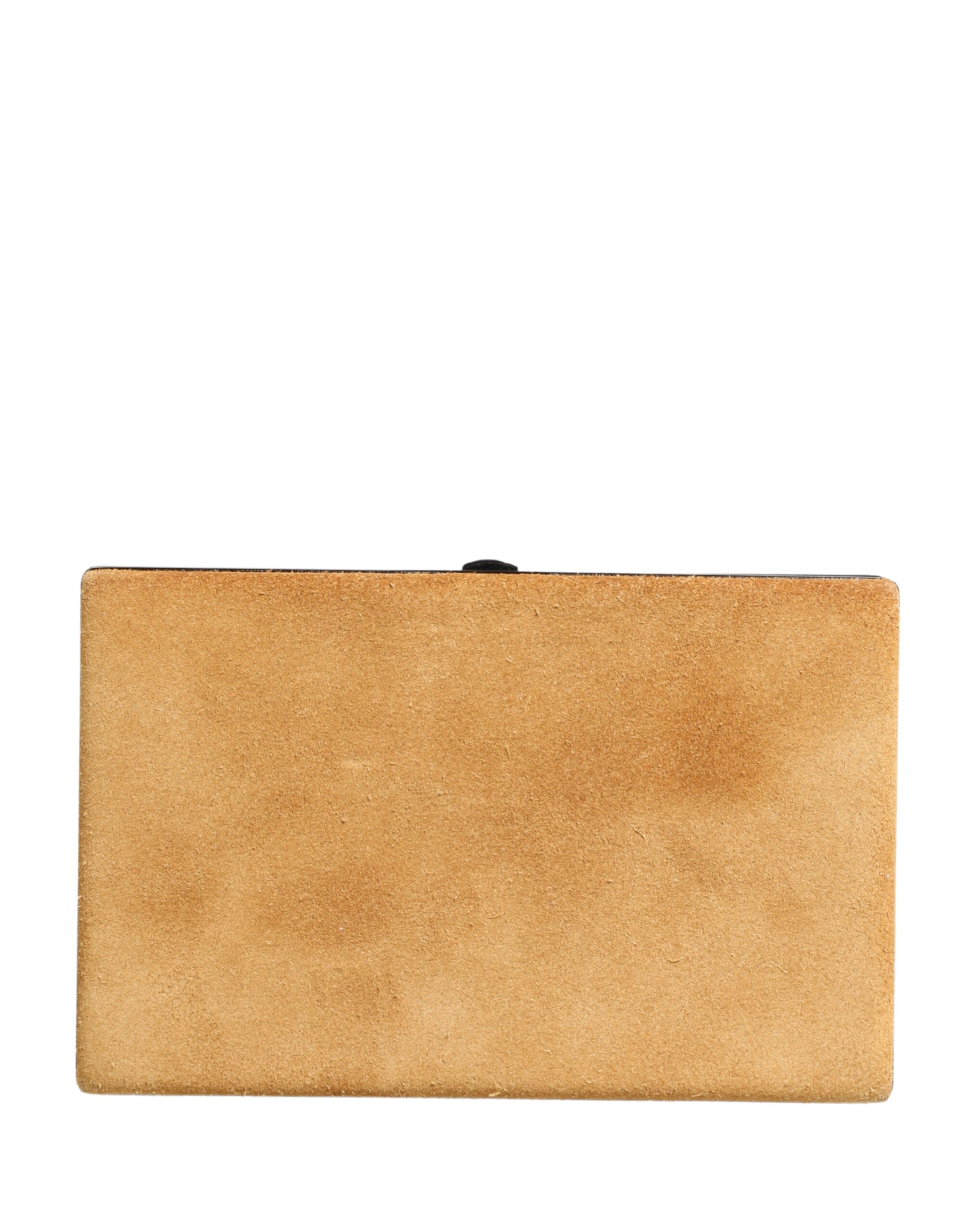 Dolce & Gabbana Beige Velvet Calfskin Clutch Evening Bag Women's Handbag-2