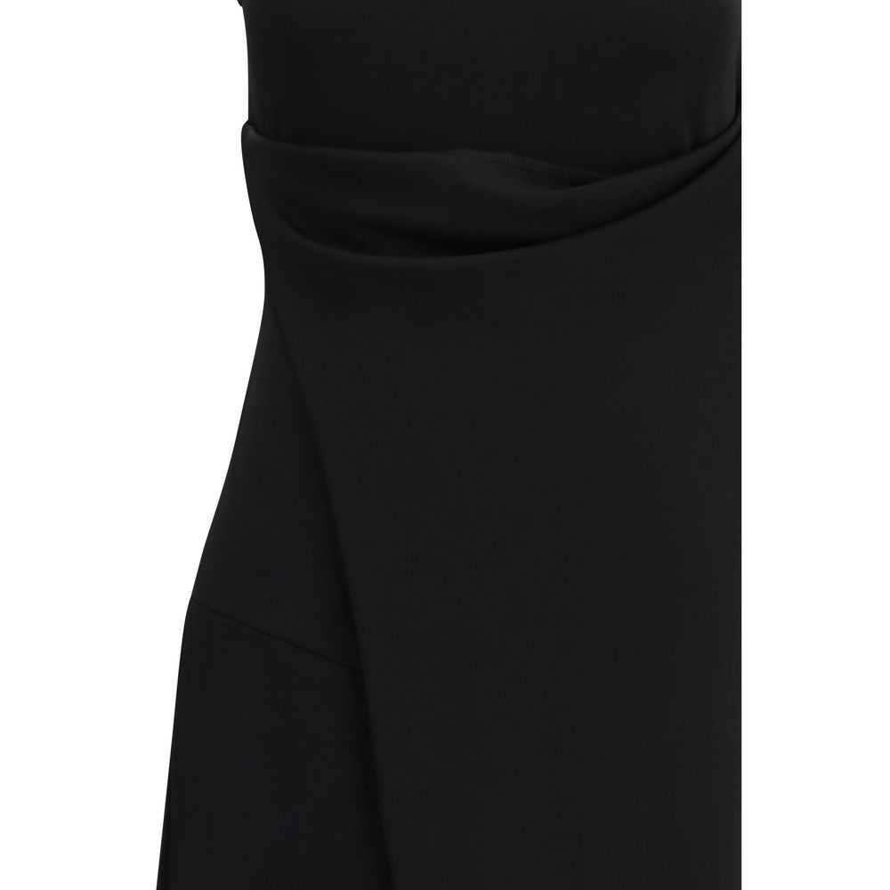 Ami Paris Schwarzes Viskose-Freizeitkleid-3