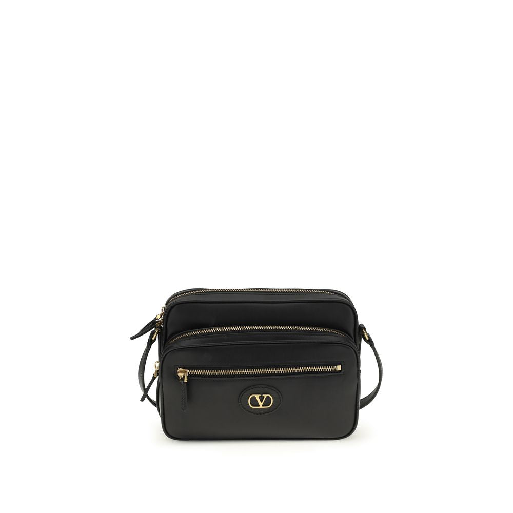 Valentino Garavani Black Bos Taurus Calfskin Shoulder Bag-1