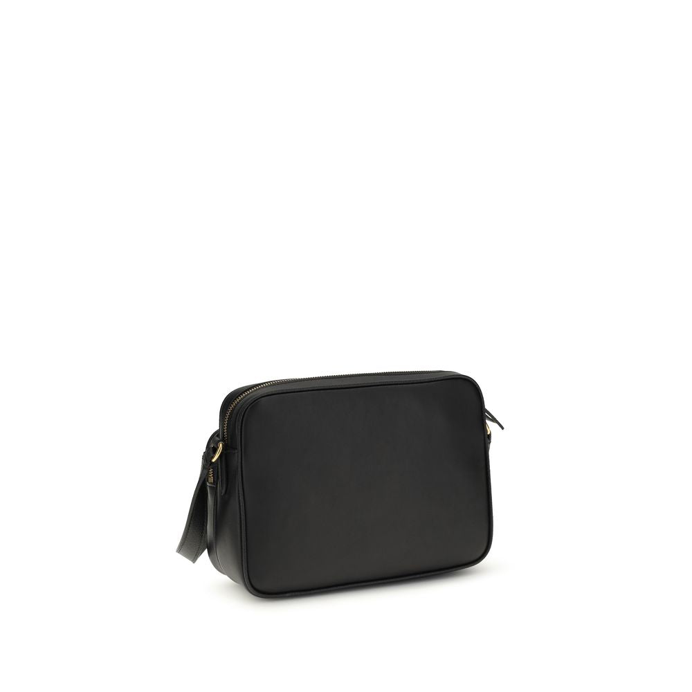 Valentino Garavani Black Bos Taurus Calfskin Shoulder Bag-3