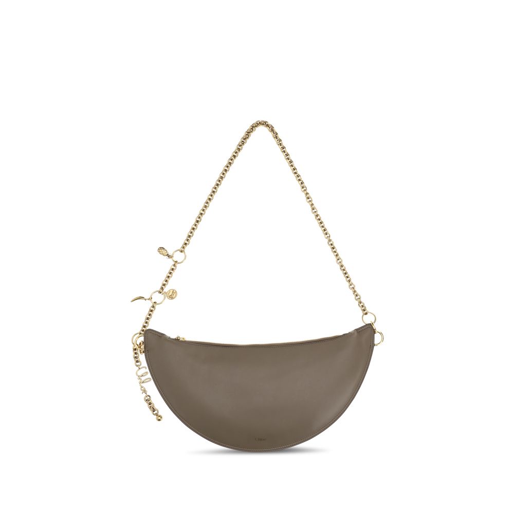 Chloé Grey Bos Taurus Calfskin Shoulder Bag-1
