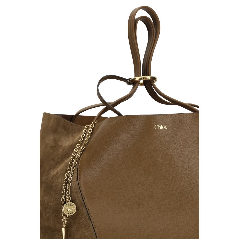 Chloé Brown Calfskin Bos Taurus Shoulder Bag-4
