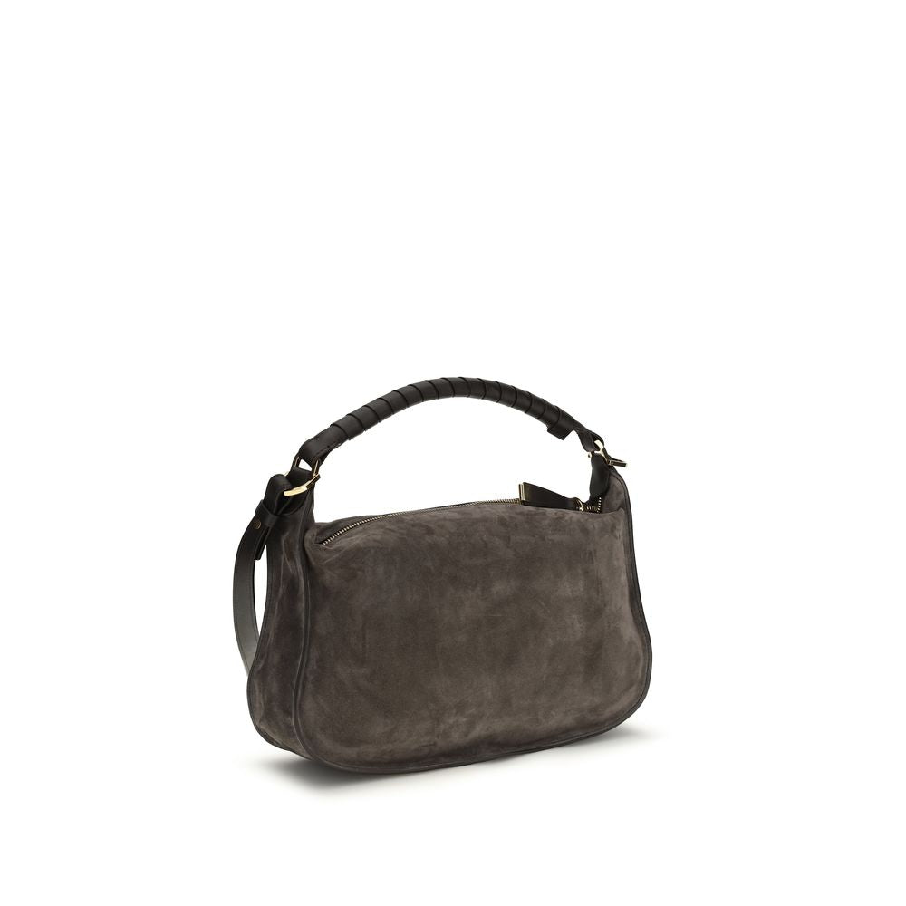 Chloé Braune Kalbsleder Bos Taurus Schultertasche-3