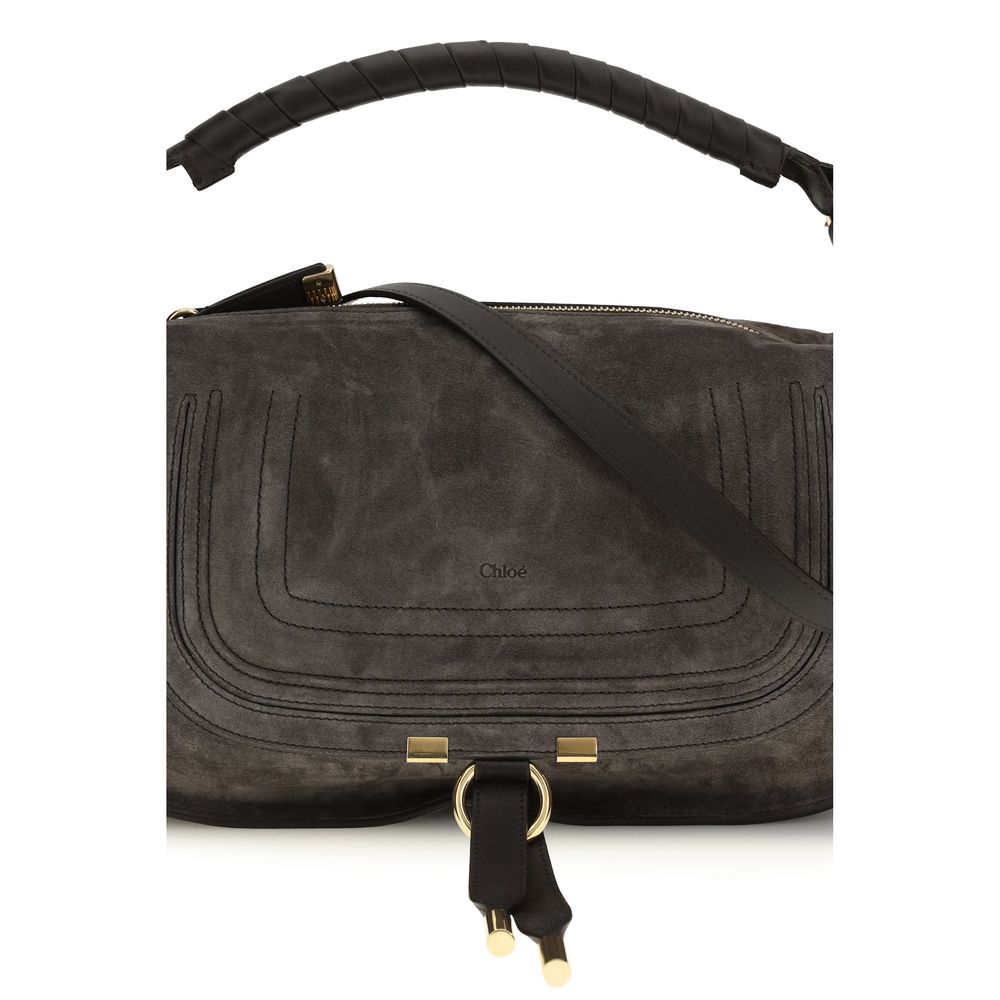 Chloé Braune Kalbsleder Bos Taurus Schultertasche-4