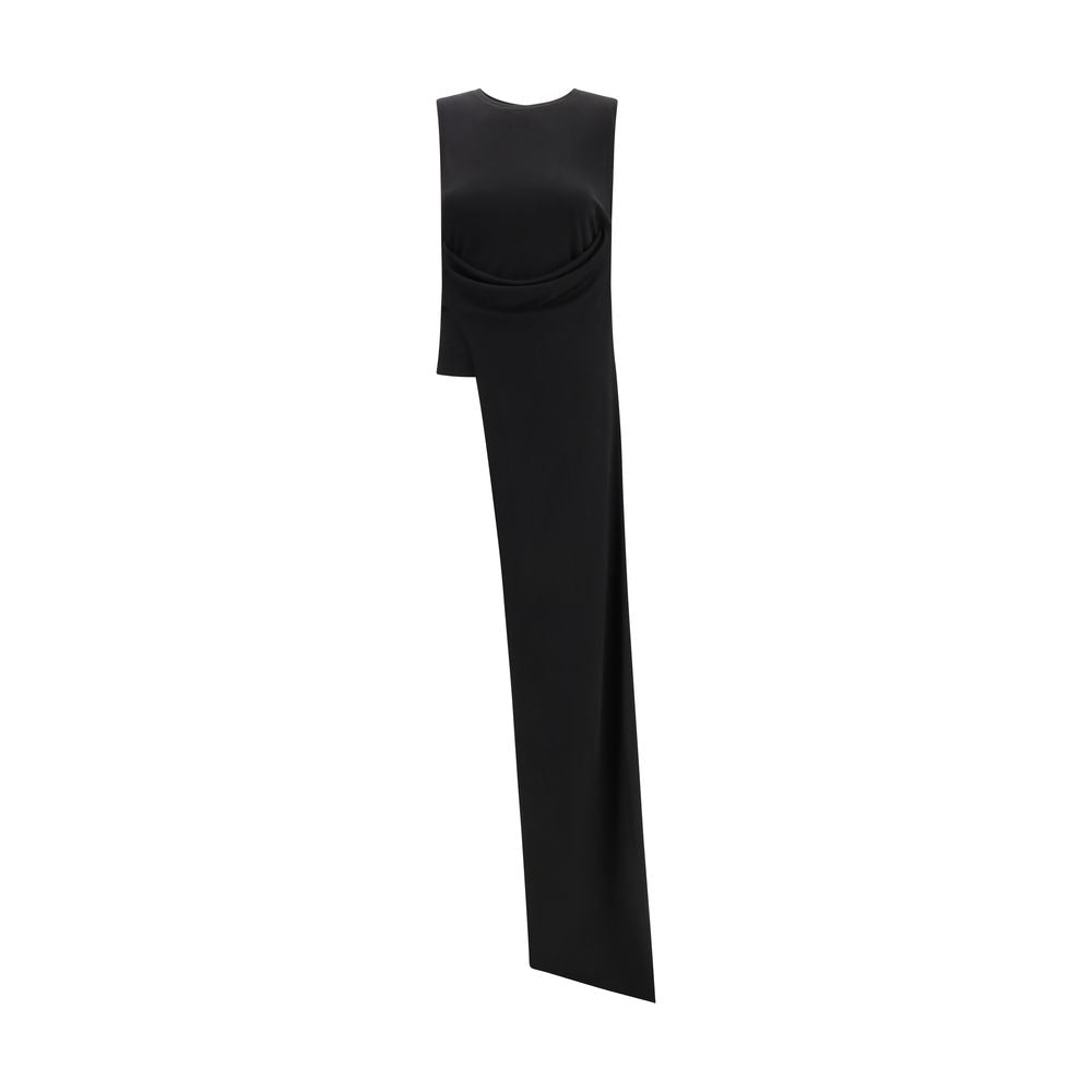 Ami Paris Schwarzes Viskose-Freizeitkleid