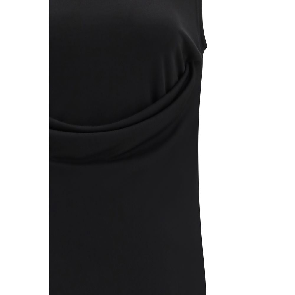 Ami Paris Schwarzes Viskose-Freizeitkleid-3