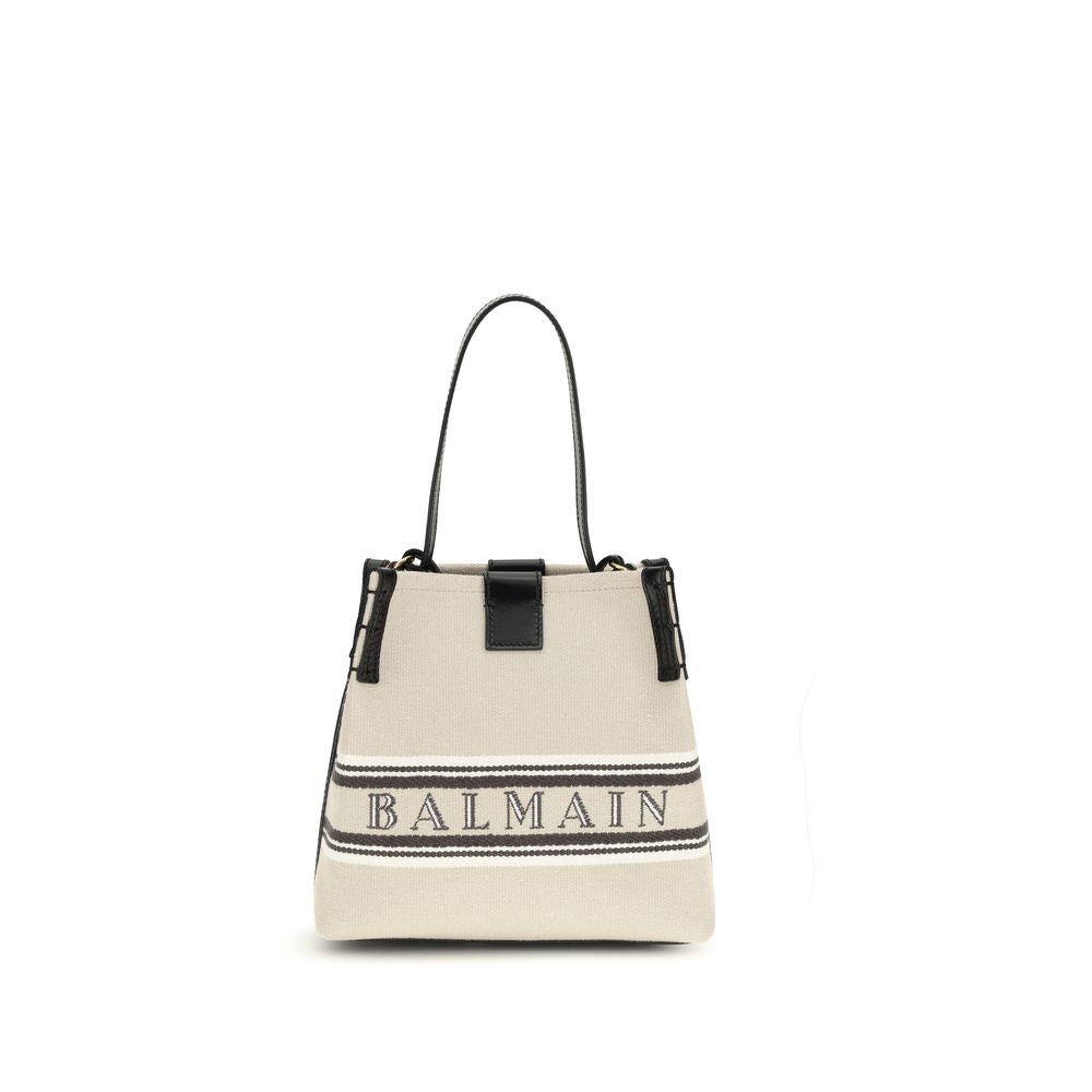 Balmain Beige Cotton Shoulder Bag-1