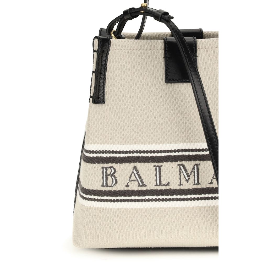 Balmain Beige Cotton Shoulder Bag-4