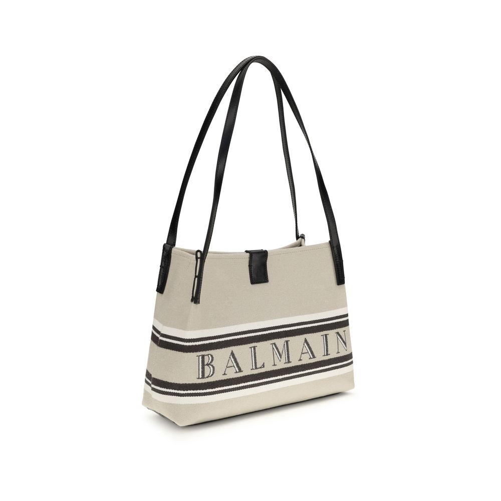 Balmain Beige Cotton Shoulder Bag-2