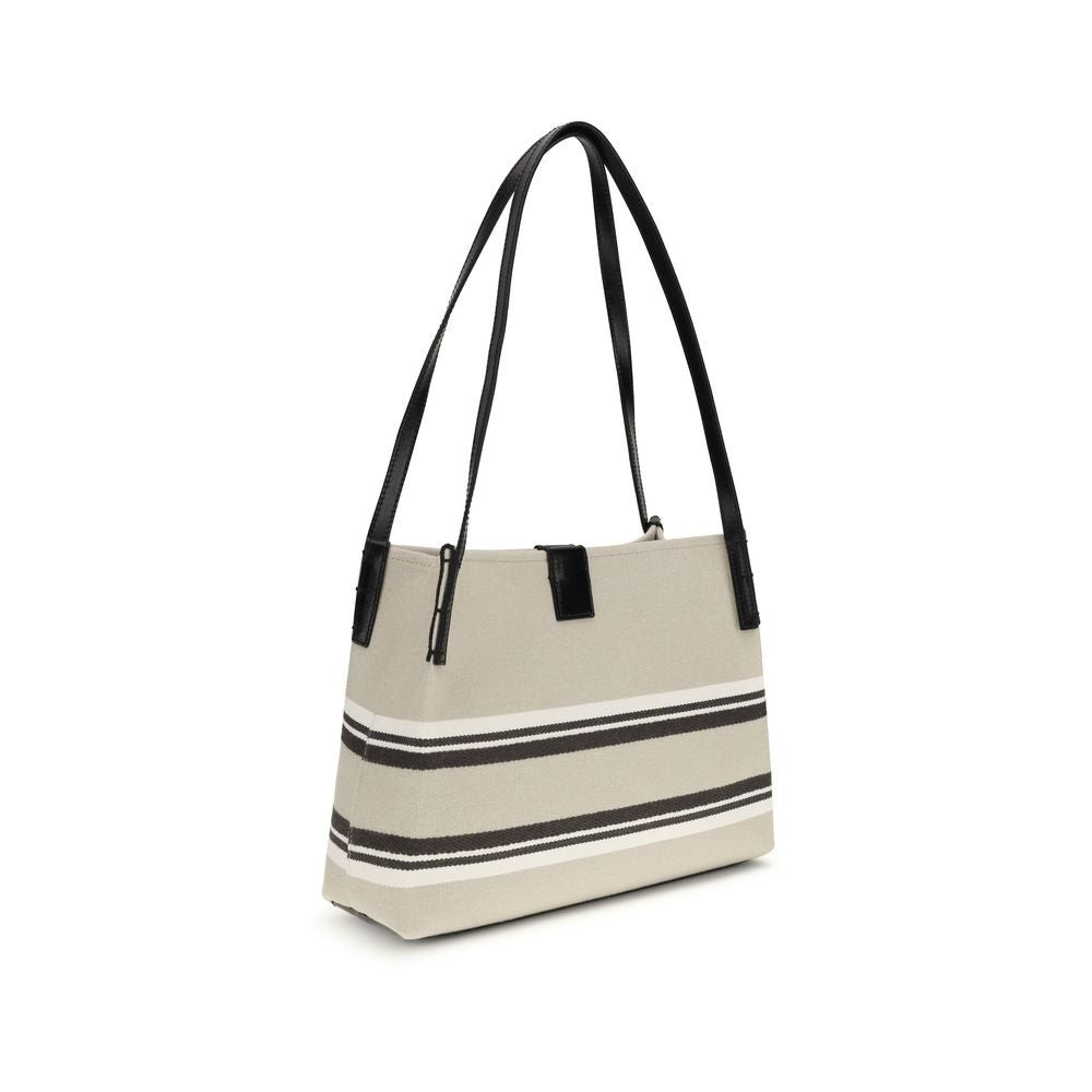 Balmain Beige Cotton Shoulder Bag-3