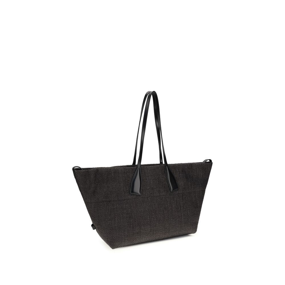 Balmain Black Raffia Shoulder Bag-3