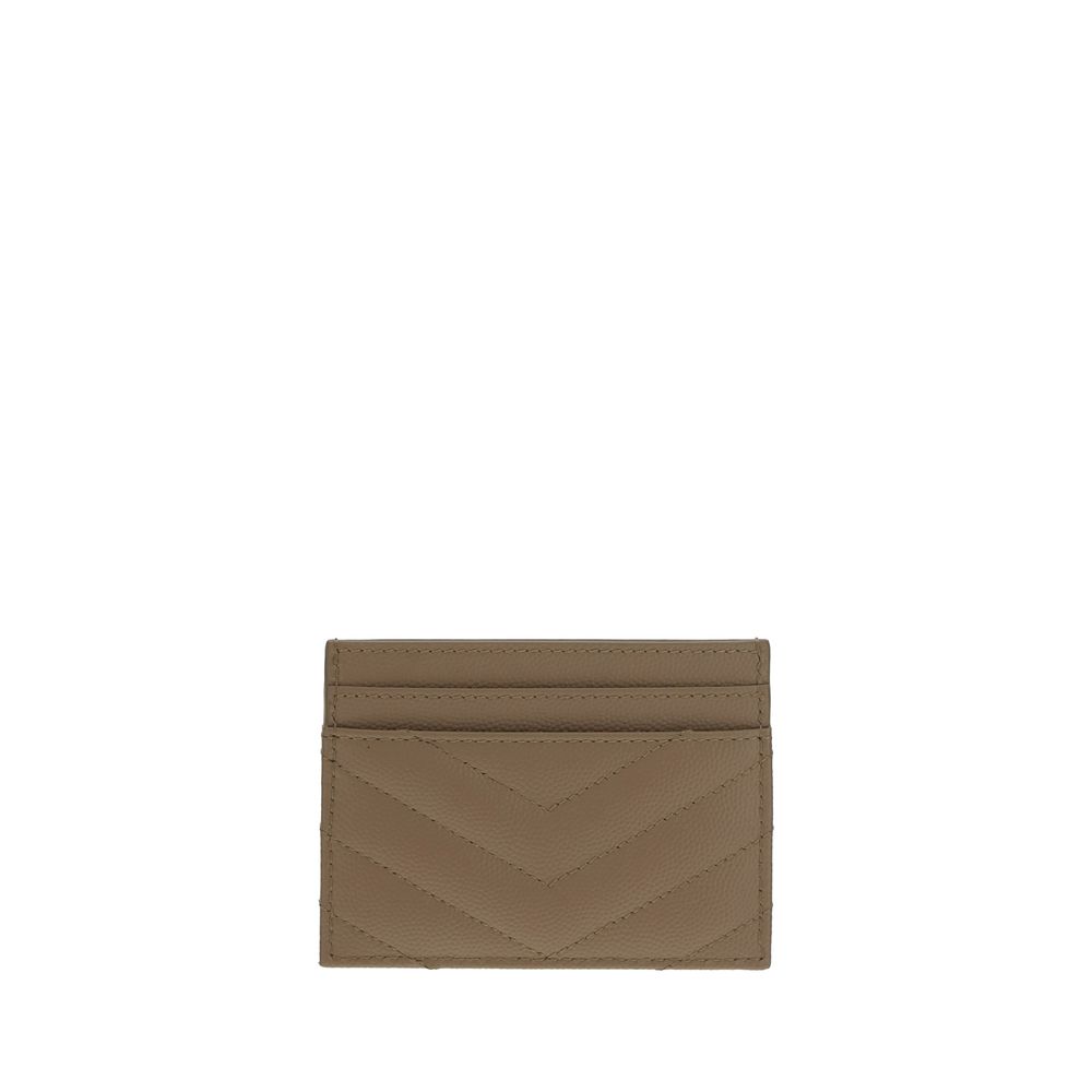 Saint Laurent Braune Kalbsleder Bos Taurus Geldbörse-2