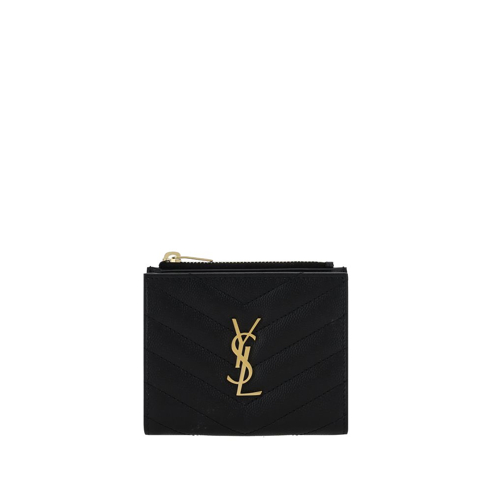 Saint Laurent Black Calfskin Bos Taurus Wallet-1