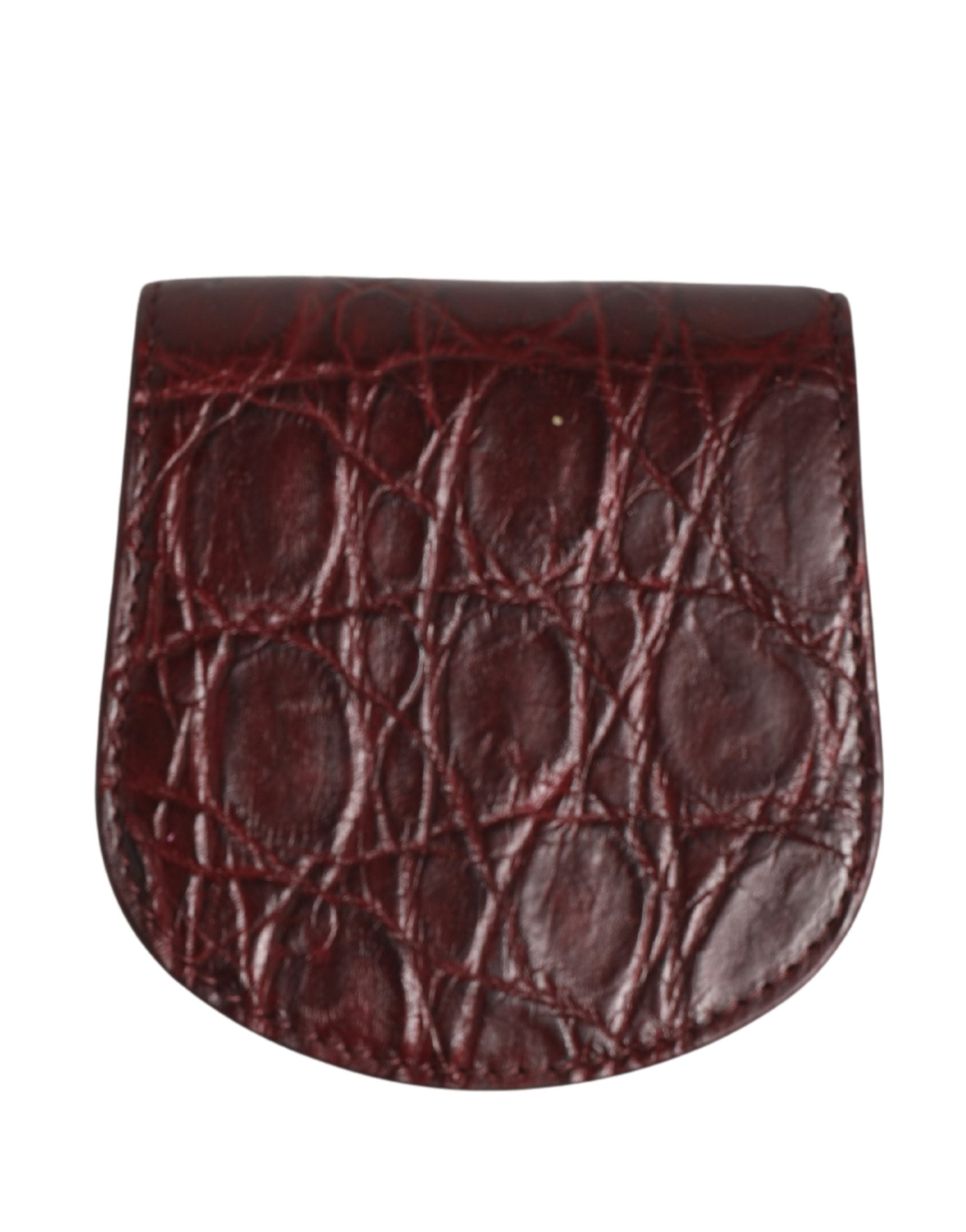 Dolce & Gabbana Burgundy Exotic Leather Condom Case, Wallet-5