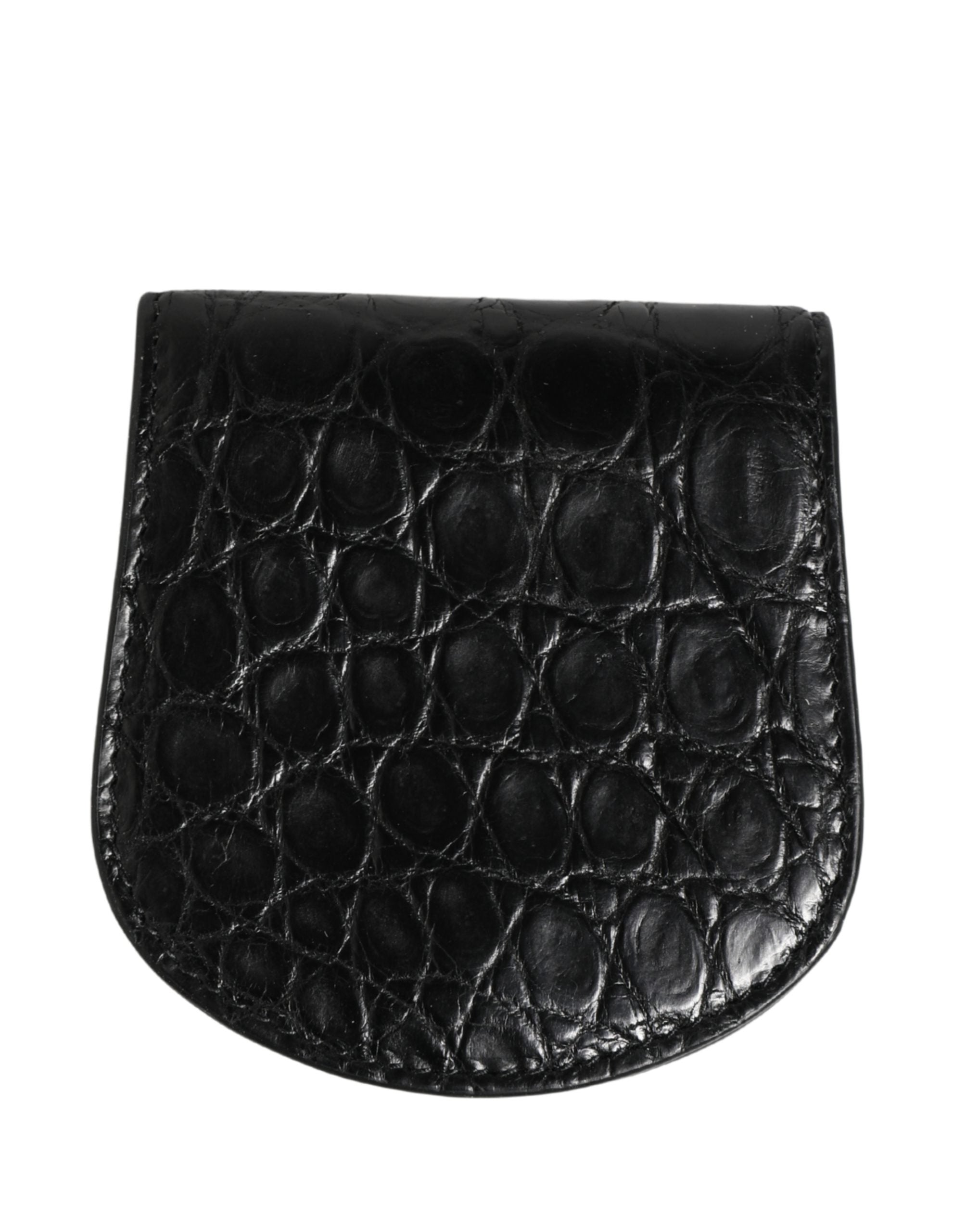 Dolce & Gabbana Black Exotic Leather Case for Condoms, Pouch, Wallet-5