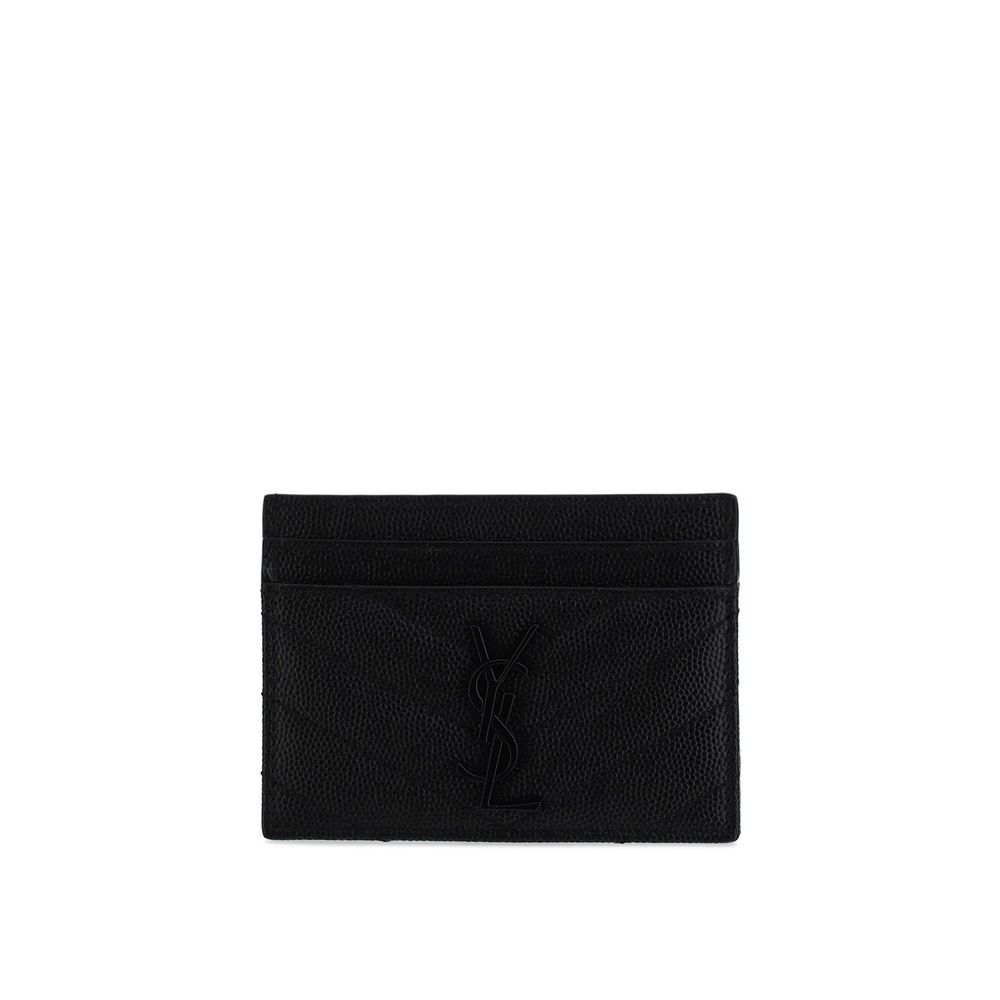 Saint Laurent Black Calfskin Bos Taurus Wallet-1